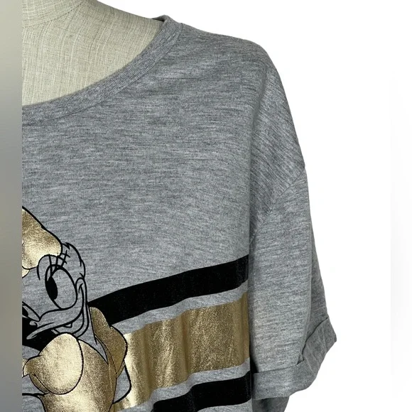 Disney Daisy Duck Womens Short Sleeve Tshirt Size XL Grey Plus Size - Picture 10 of 15